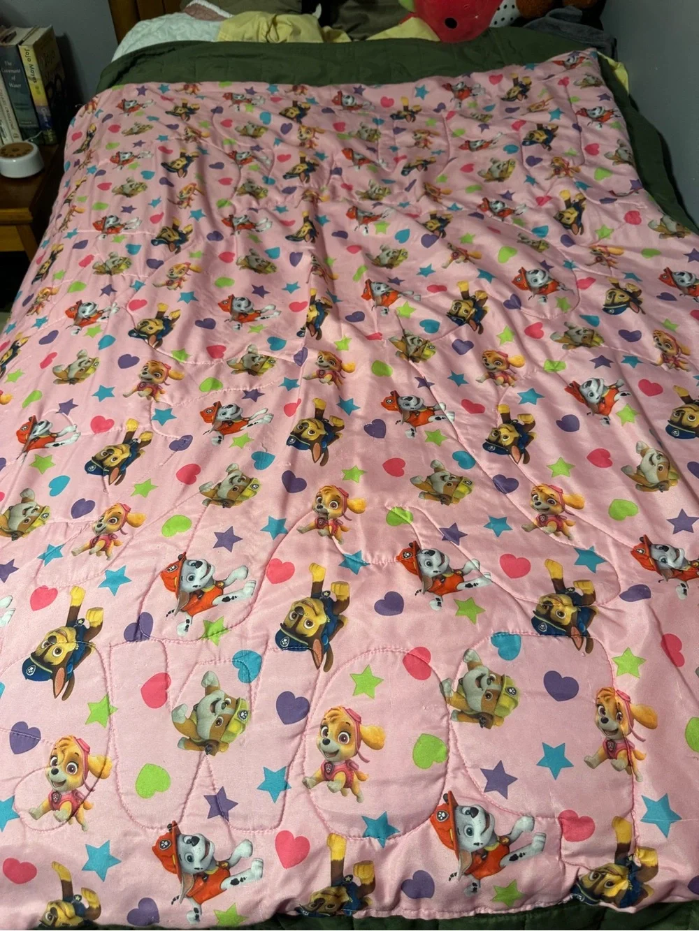 Paw Patrol Toddler Bed Blanket Only “Pup Power”  Pink Graphic Design Lightweight